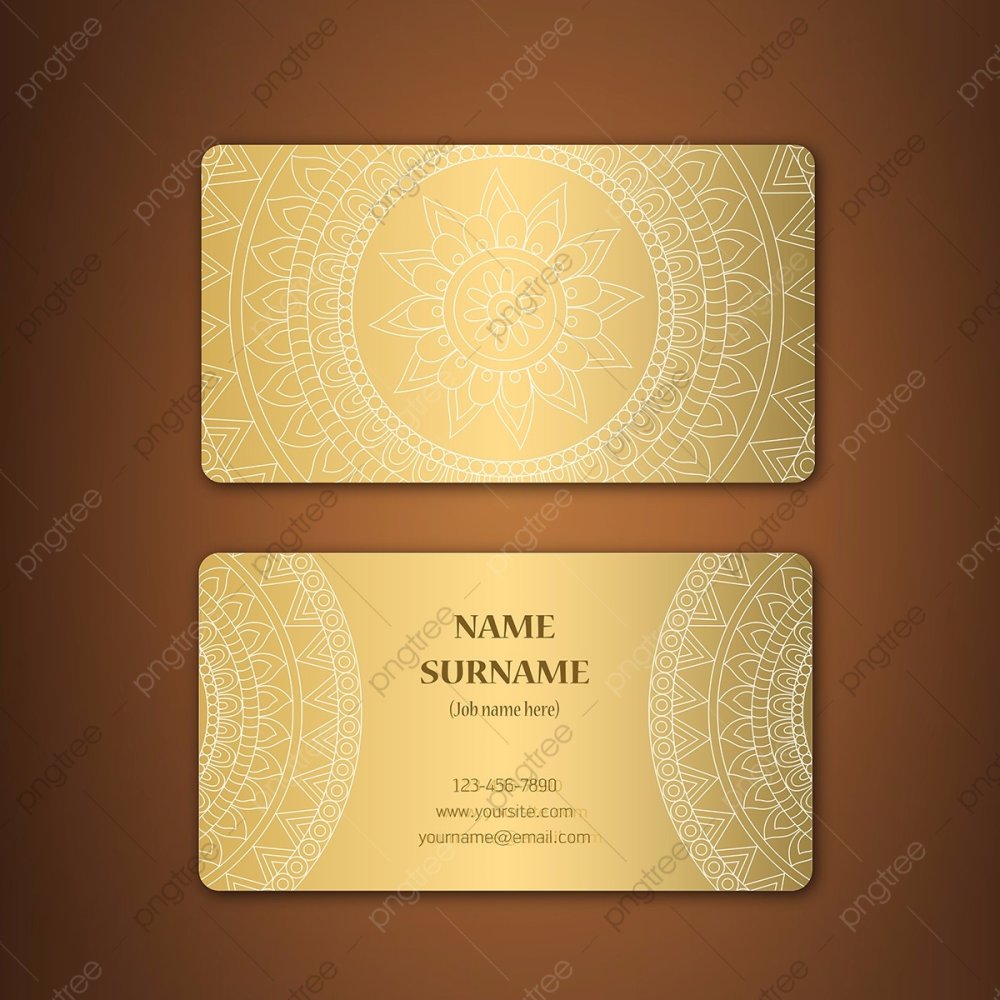 Визитка золото