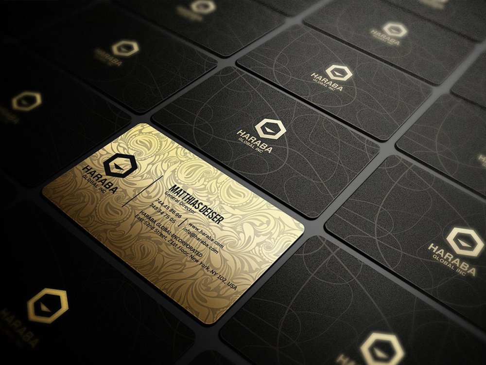 Золотая визитка