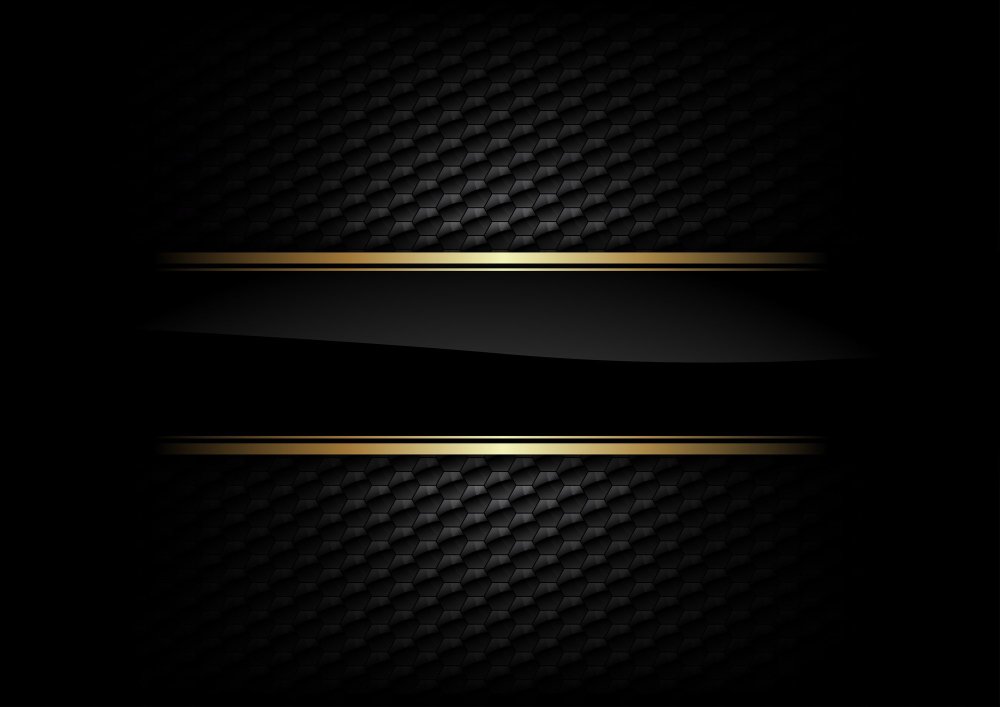 Черный фон с золотыми полосками
