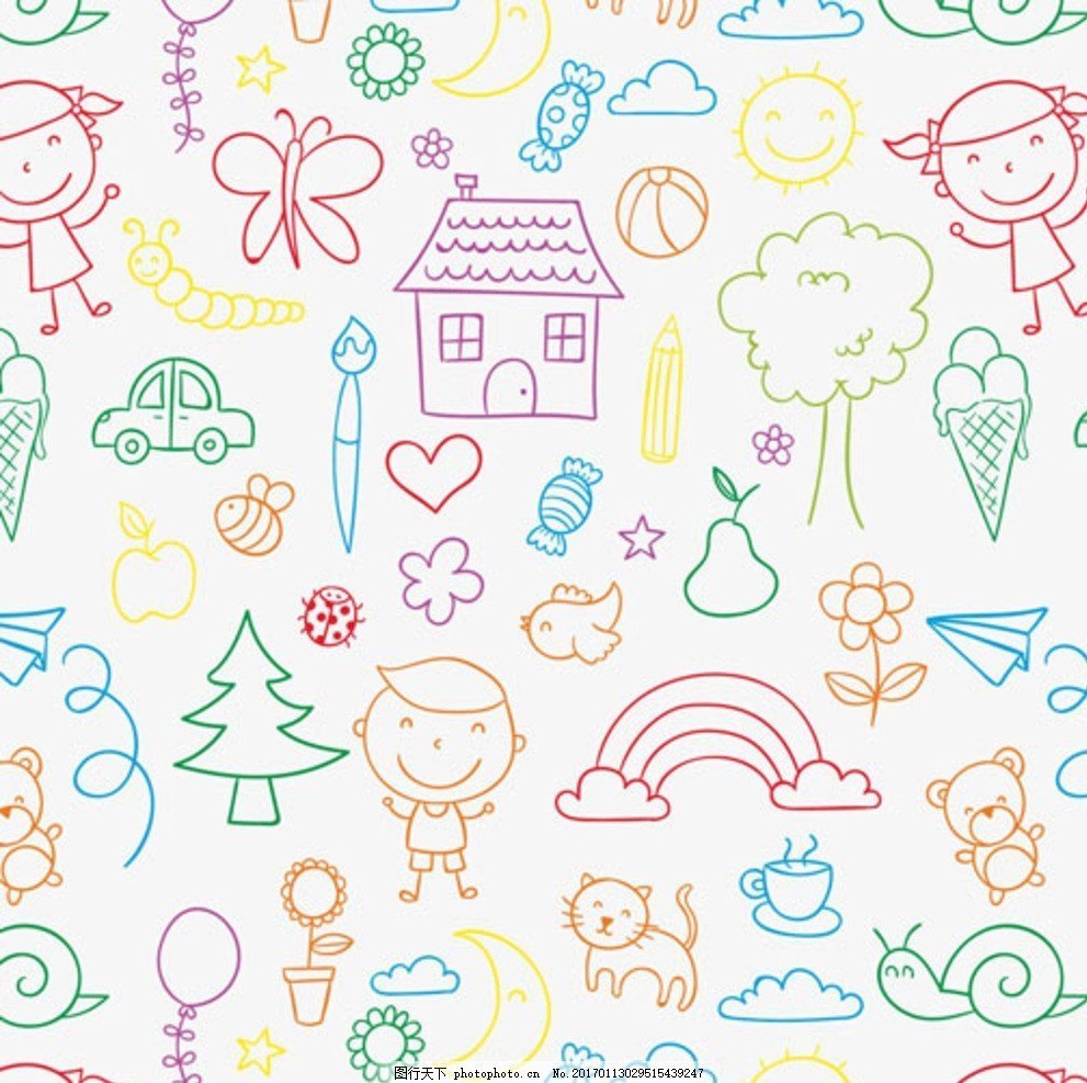 Бесшовный узор детский