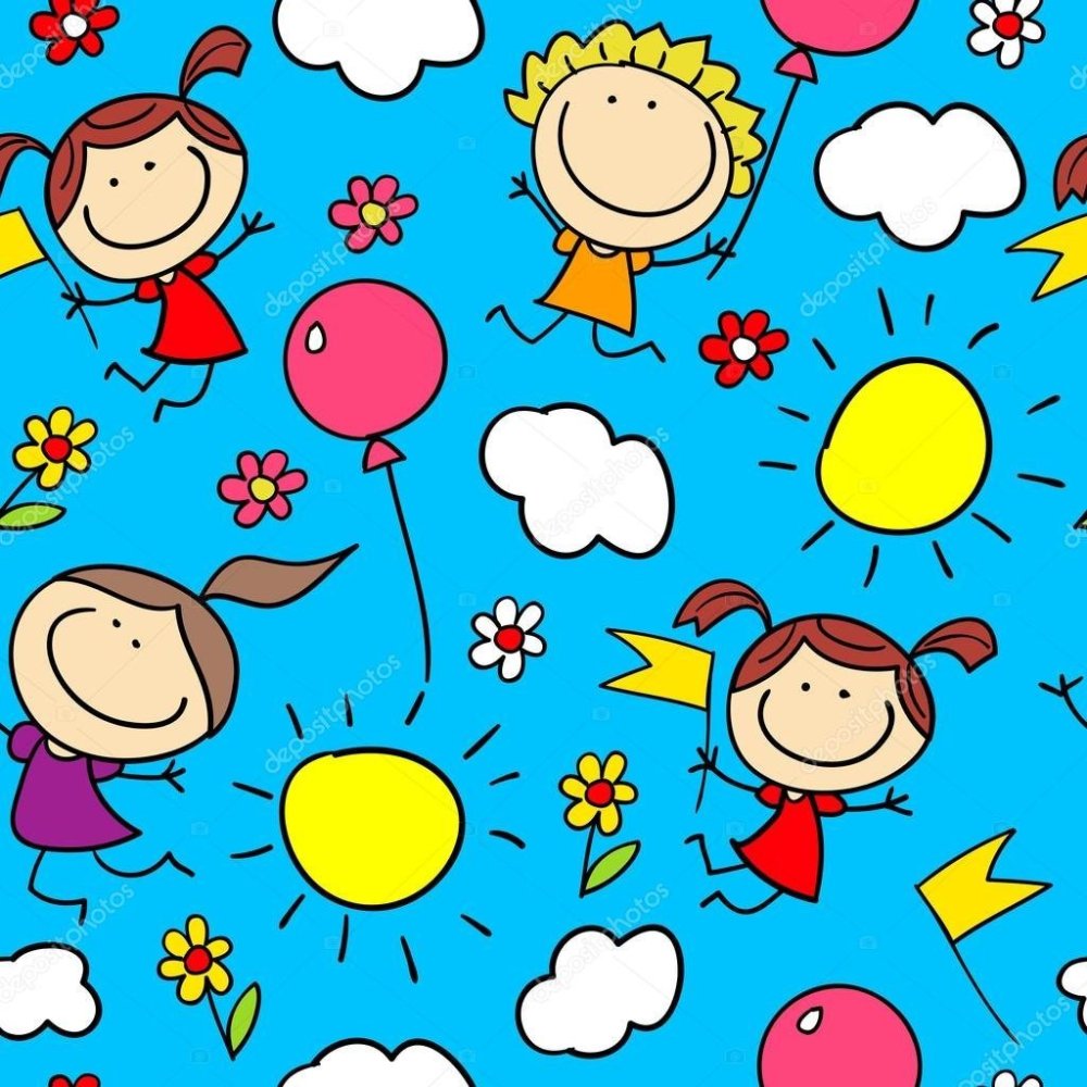 Веселые детские фоны