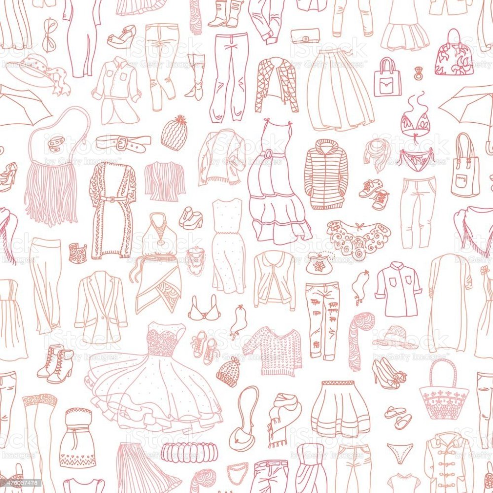 Бесшовный фон одежда