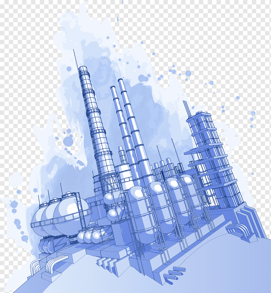 Нефтяной завод нарисовать