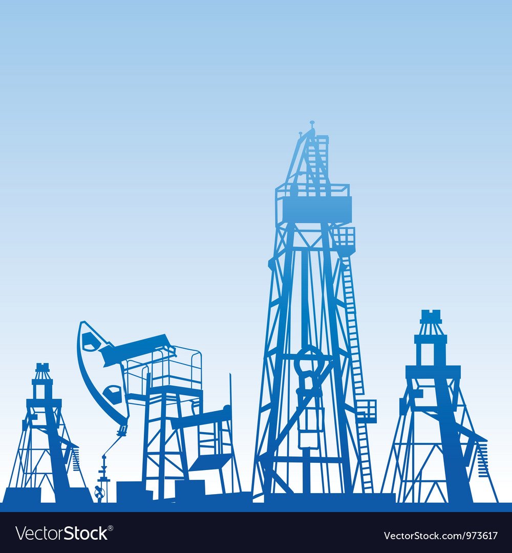 Нефтяная вышка вектор