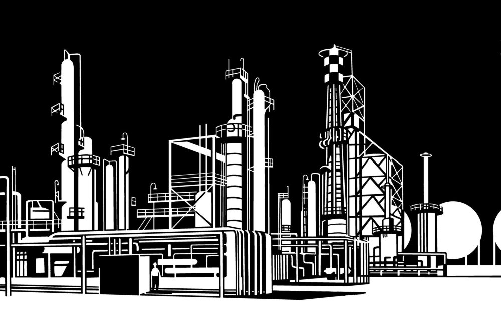 Газоперерабатывающий завод вектор