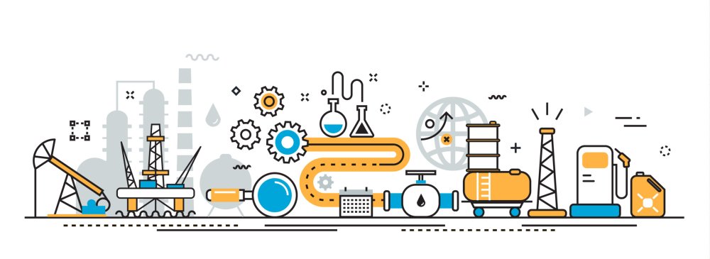 Рисунок нефти и газа
