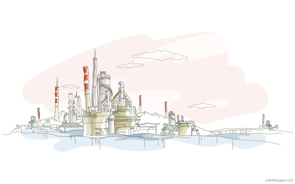 Промышленность на белом фоне