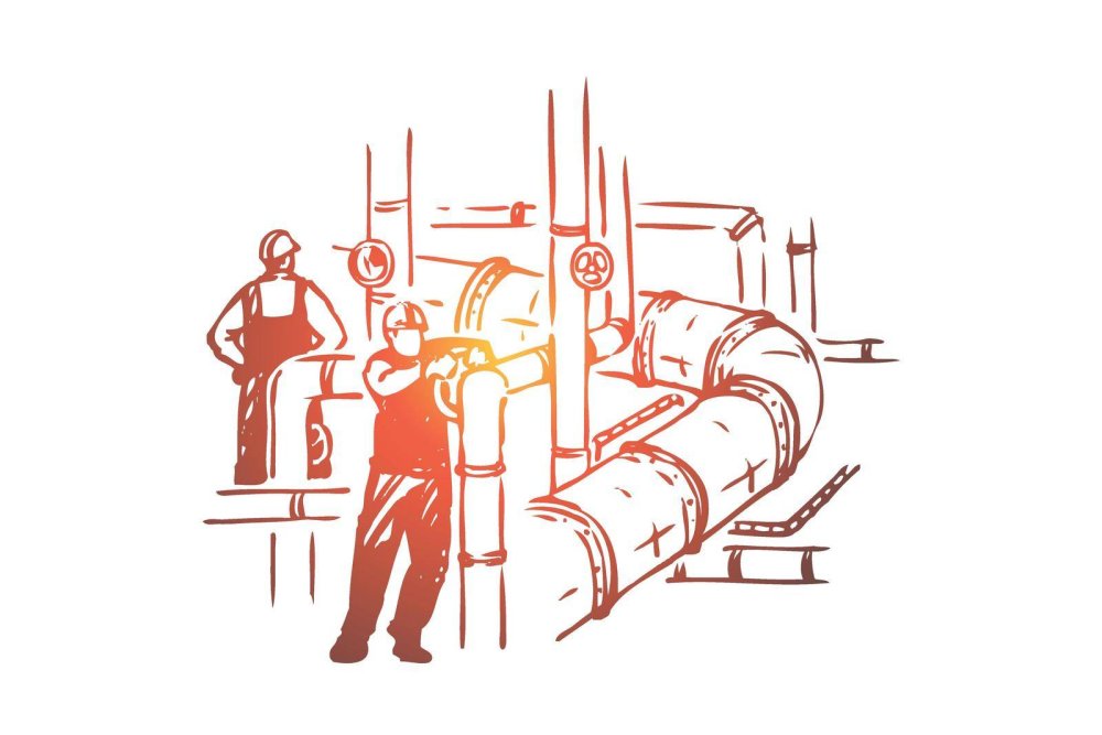 Газовая труба вектор