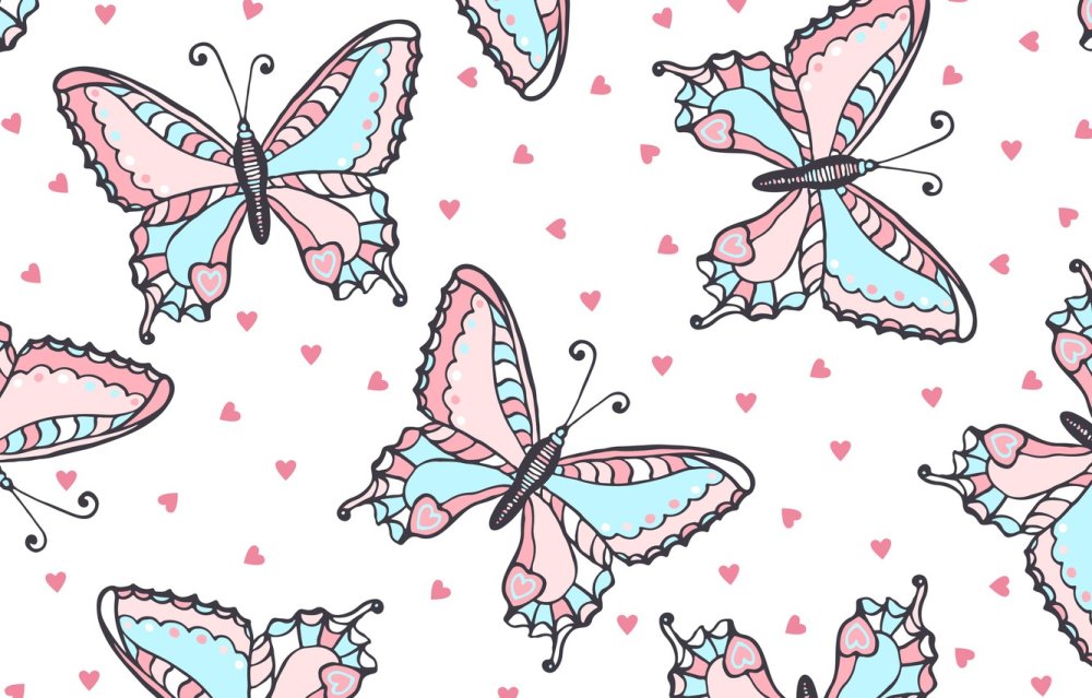 Бесшовный фон бабочки