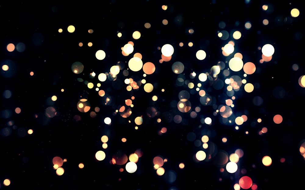 Боке новогодние огоньки