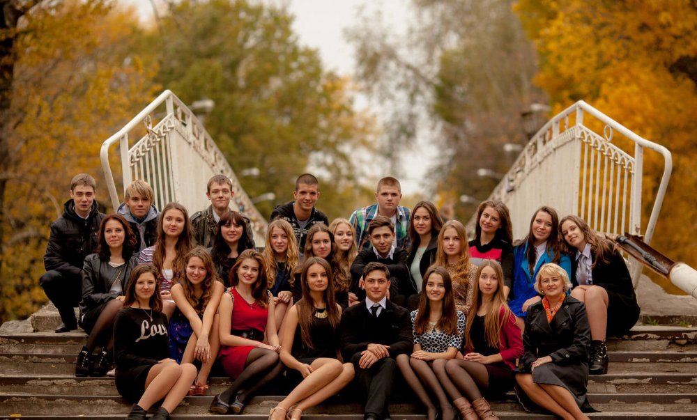 Групповая фотосессия выпускников