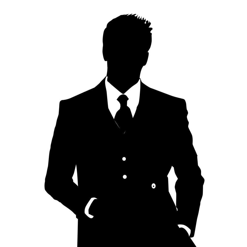 Силуэт мужчины в костюме
