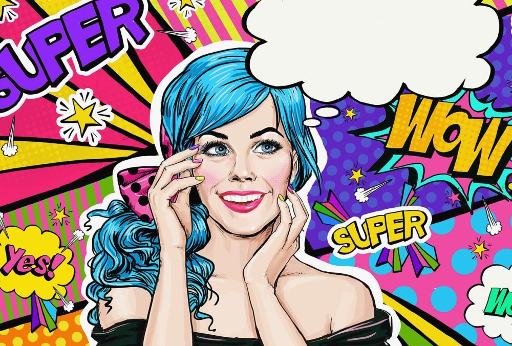 Приглашение в стиле поп арт