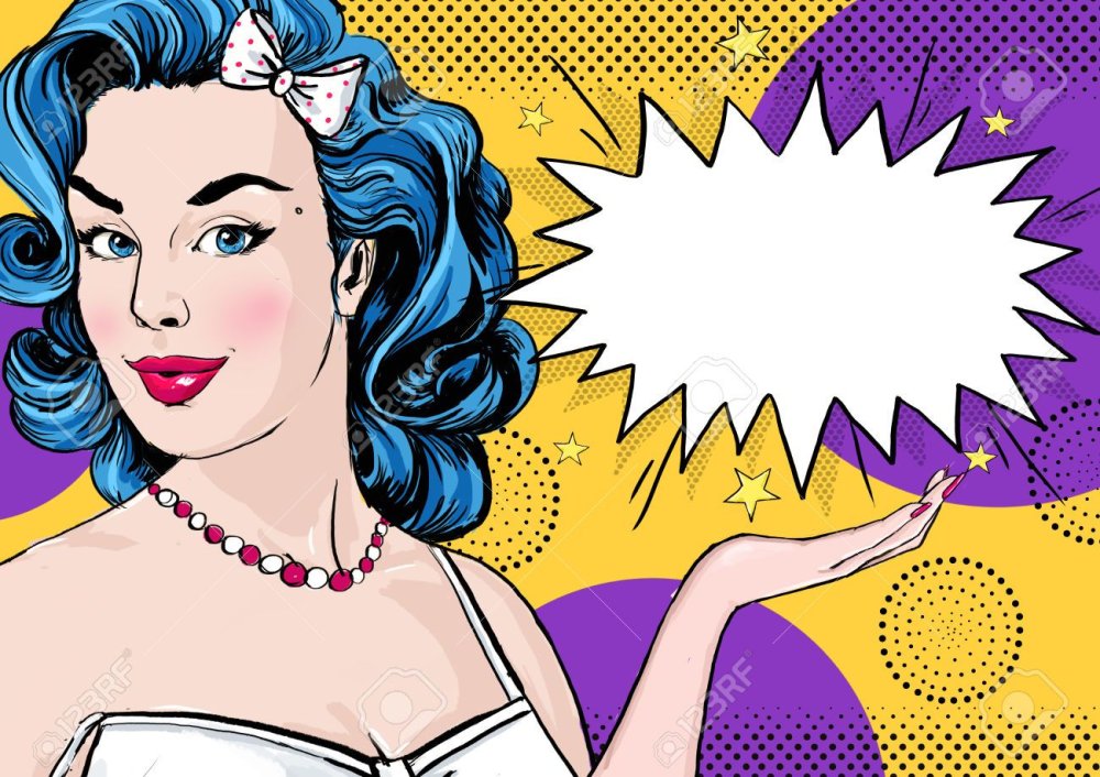 Приглашение в стиле поп арт