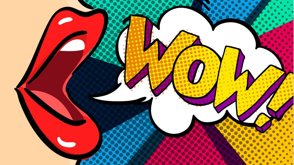 Надпись попарт ок