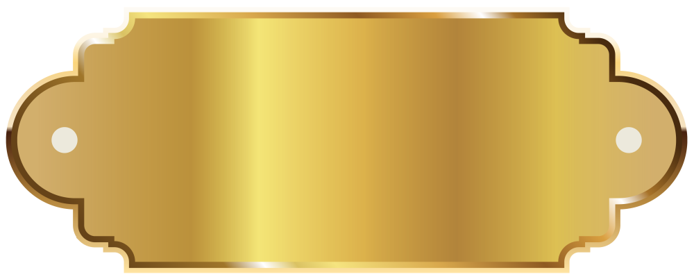 Золотая табличка для надписей