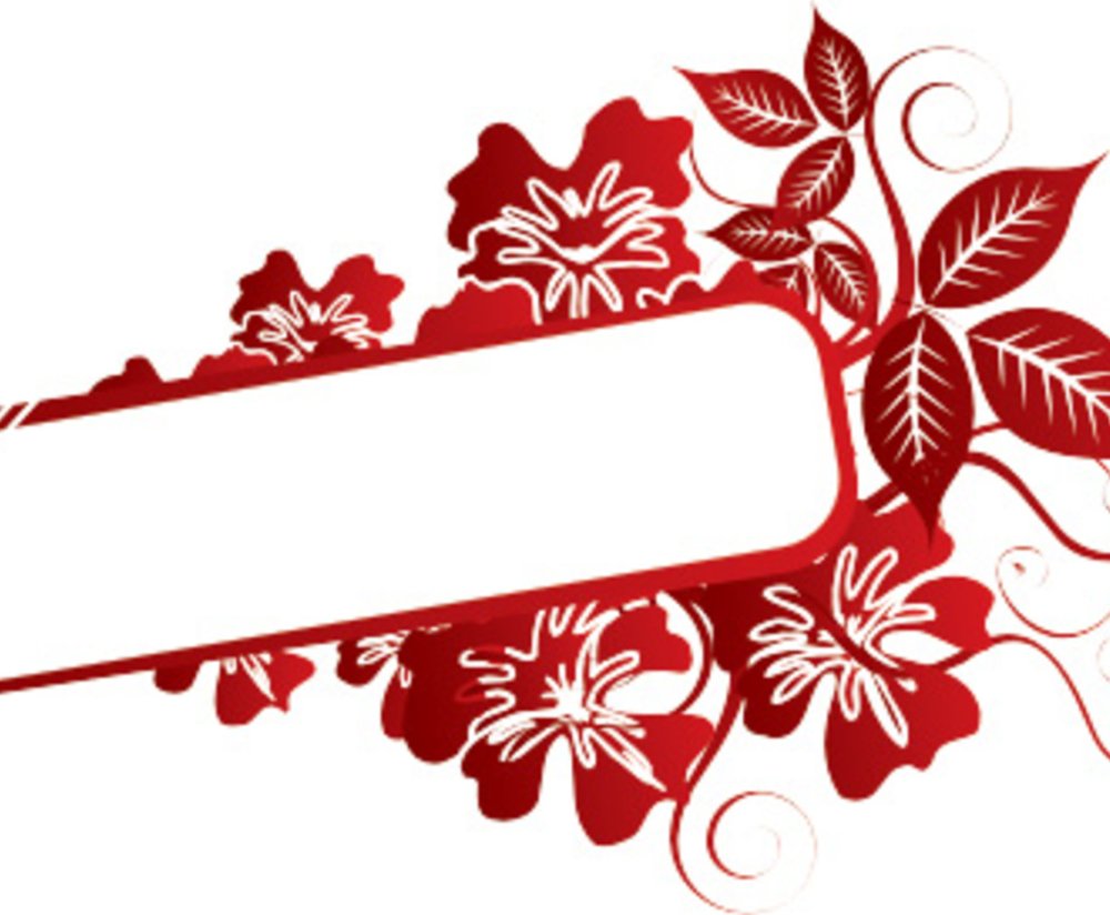 Красный узор для надписи