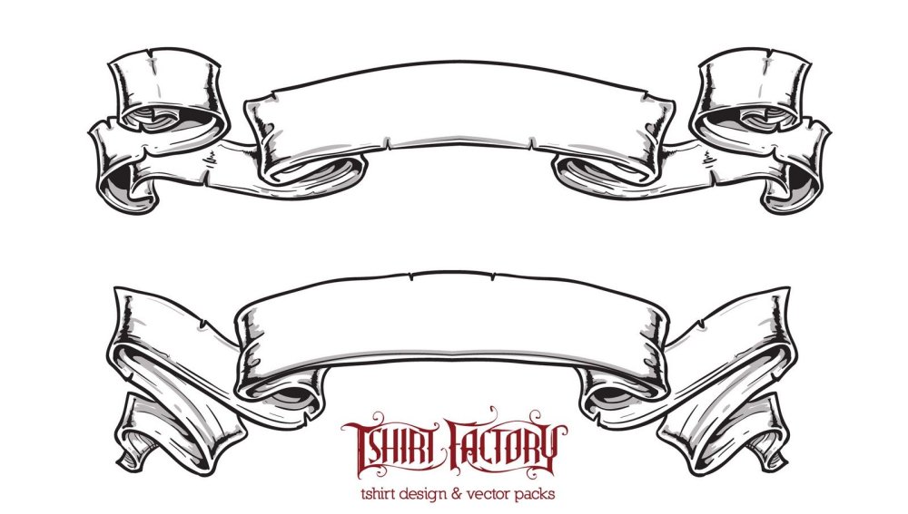 Эскиз ленты для надписи