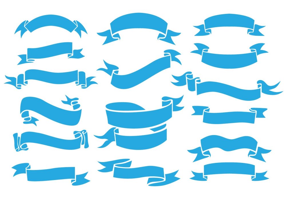 Ленточка силуэт