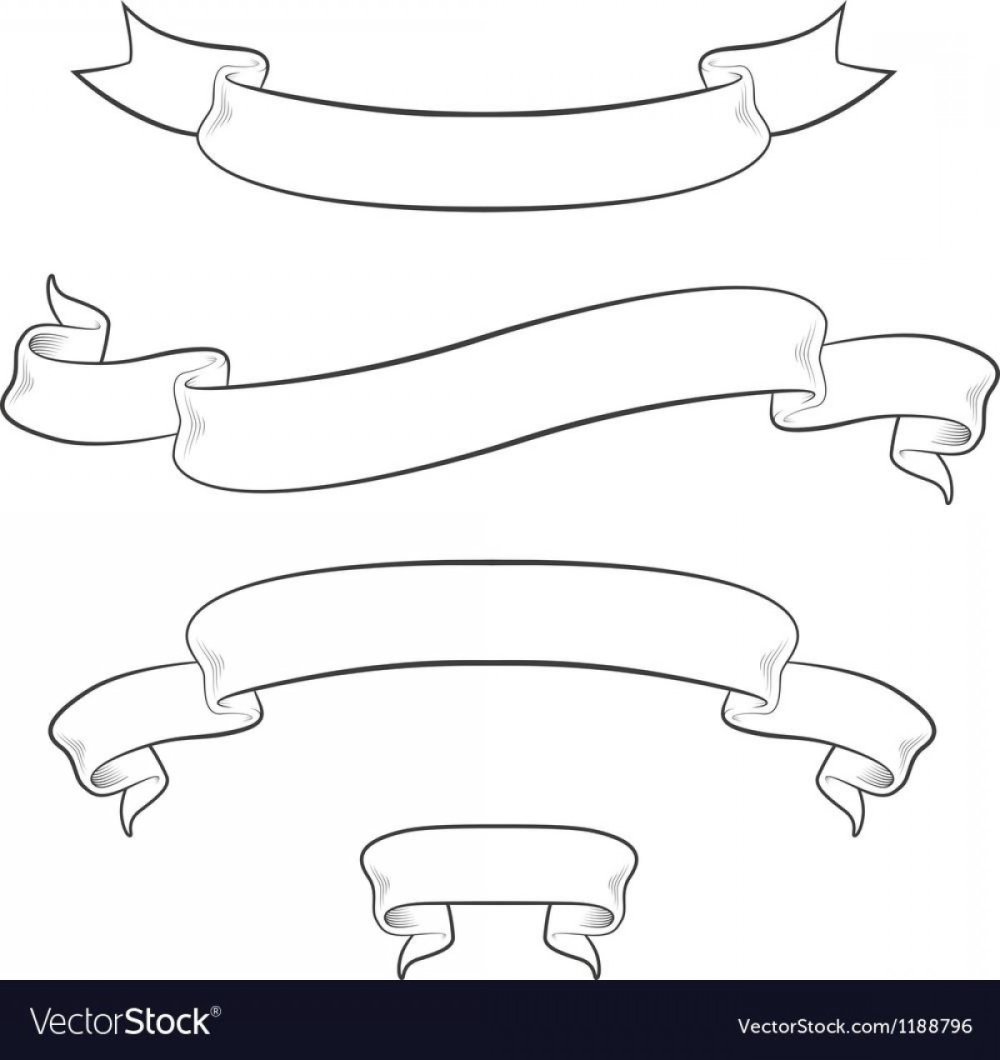 Лента для надписи контур