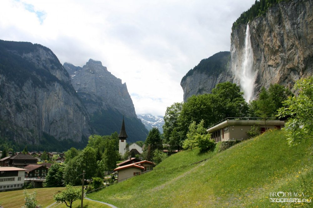 Обои на телефон природа Лаутербруннен