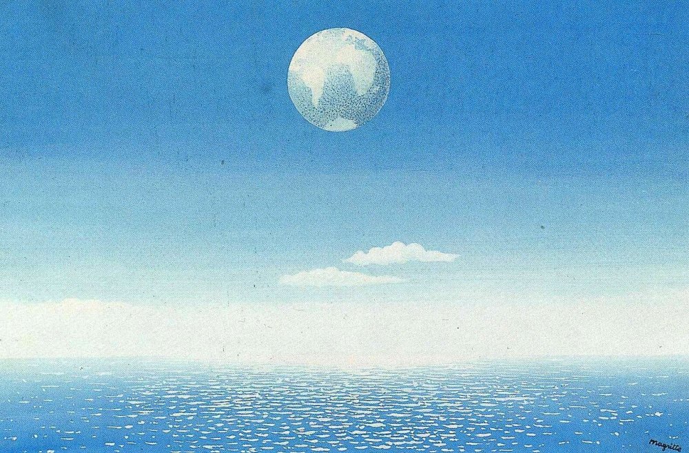 Влюбленные картина Рене Магритта