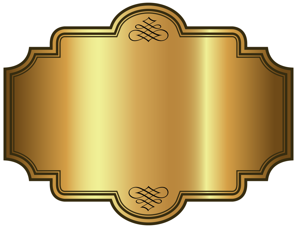 Золотистая табличка