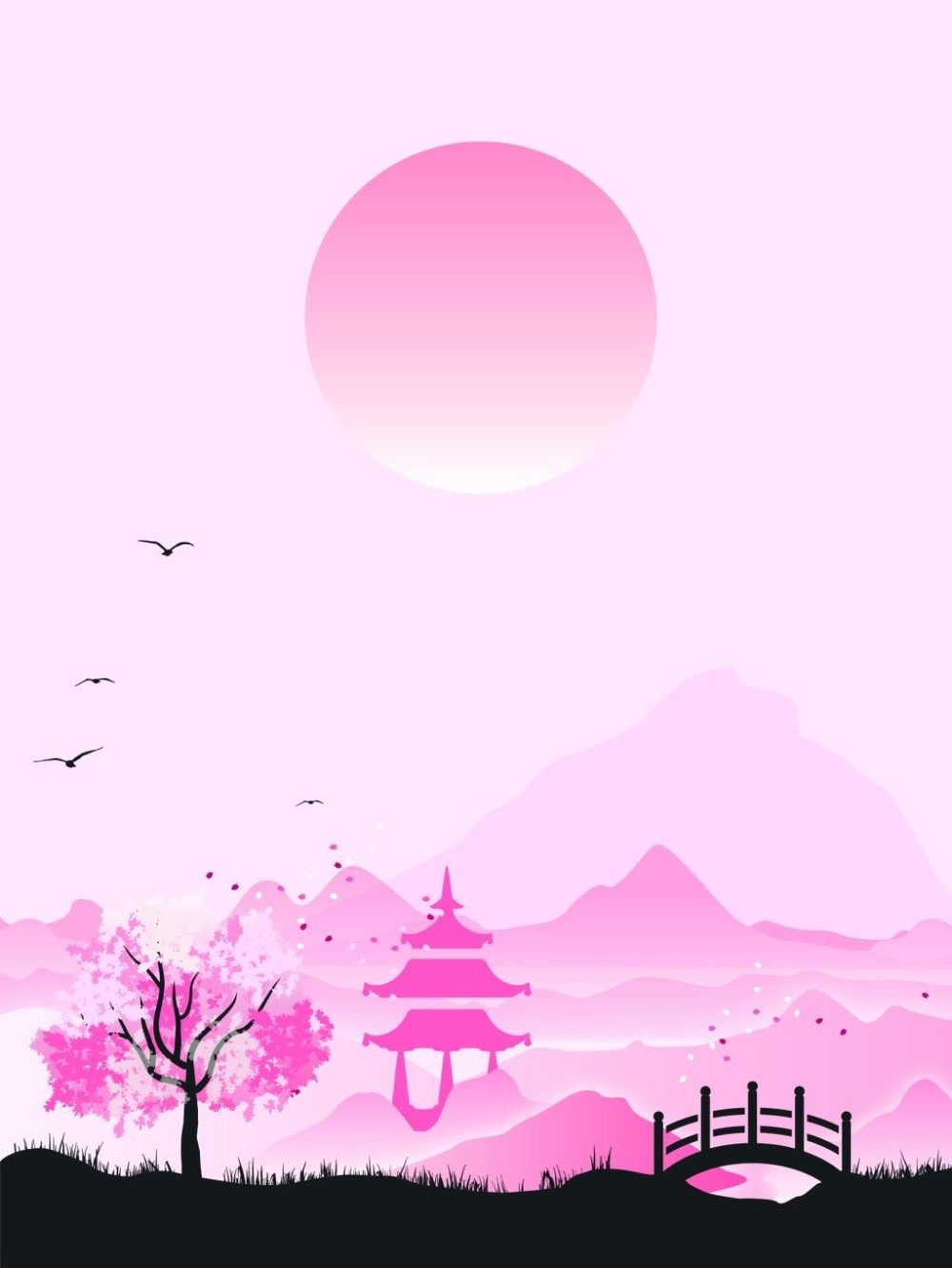 Красивый фон в японском стиле