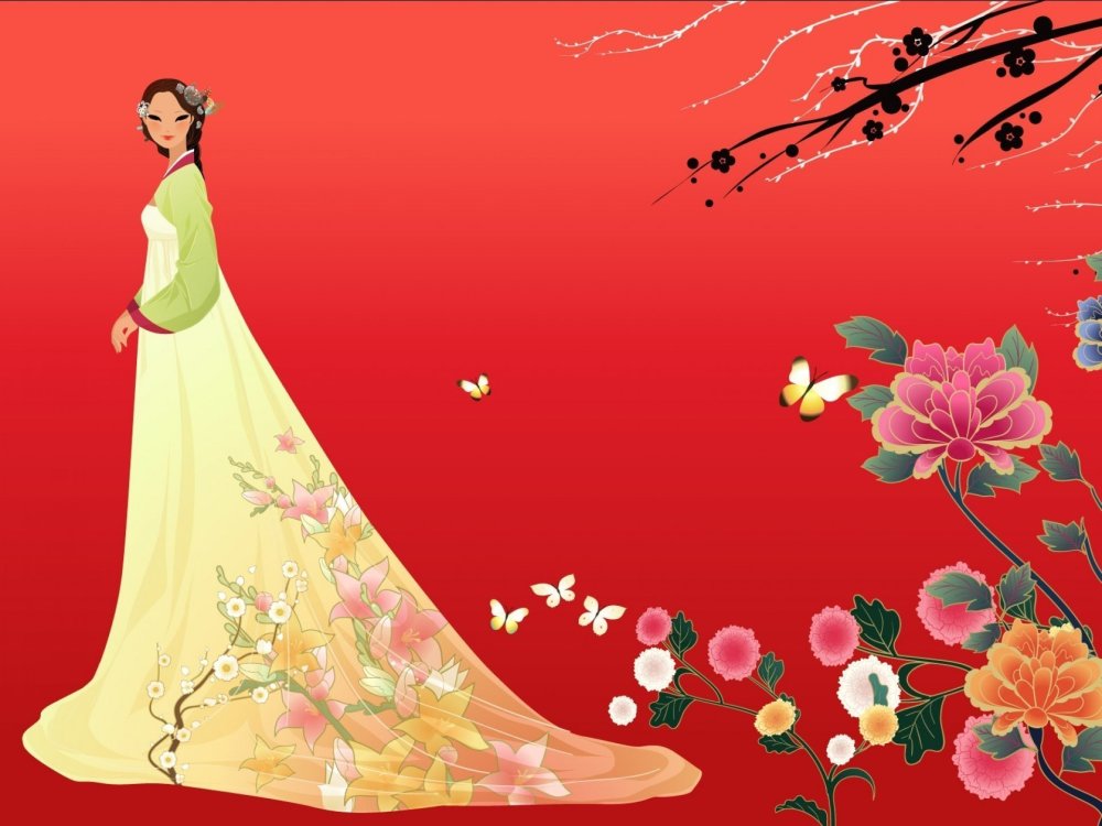 Открытка в китайском стиле