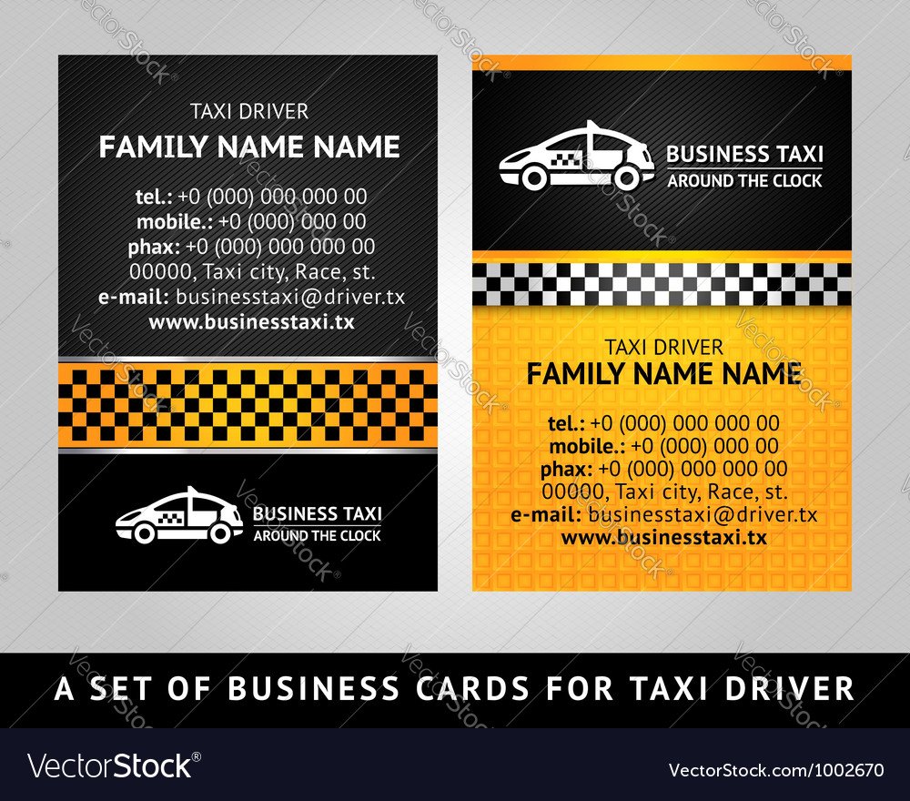 Фон для визитки такси