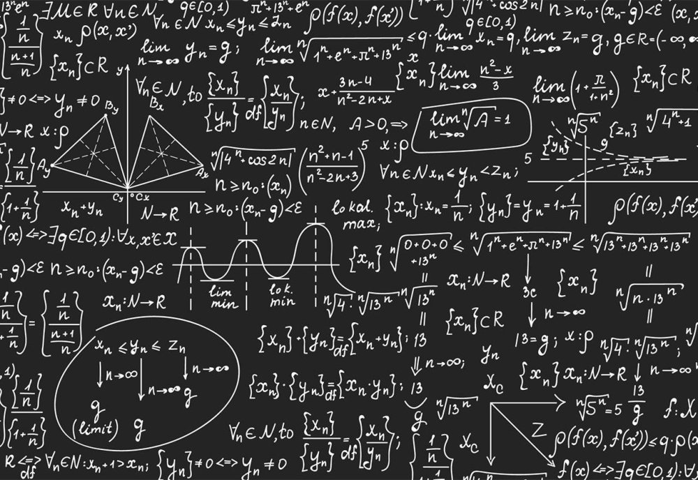 Математика доска с формулами