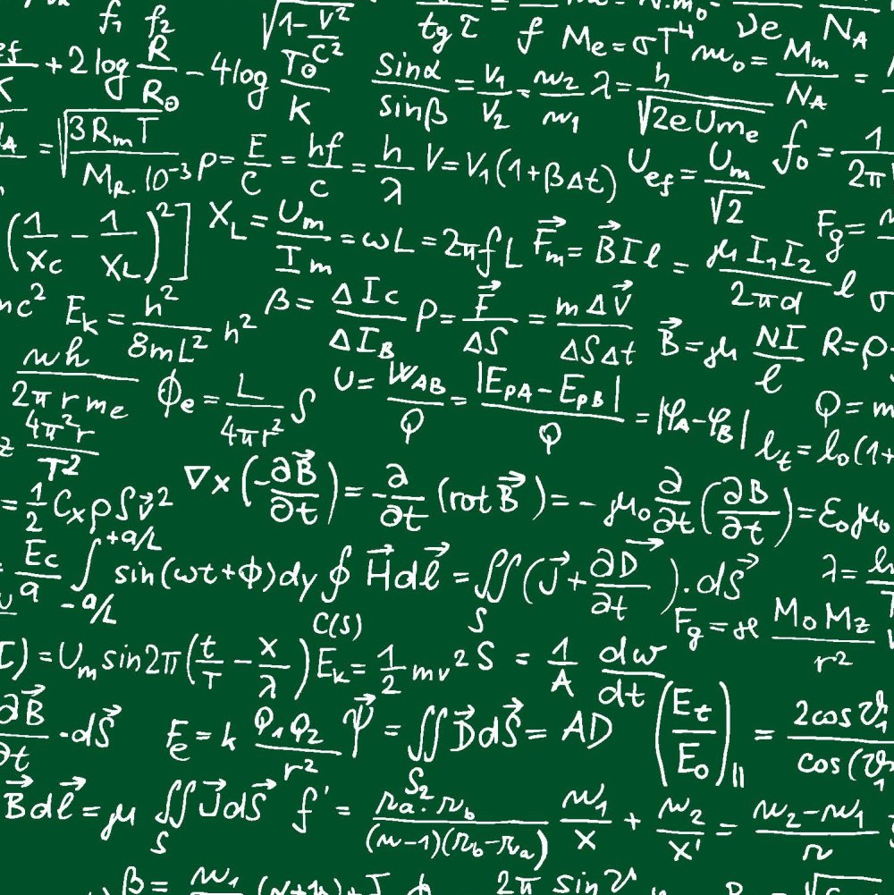 Школьная доска с уравнениями