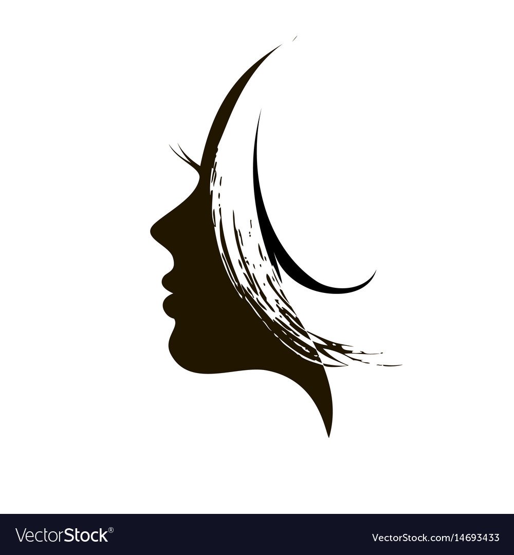 Силуэт женского лица с ресницами