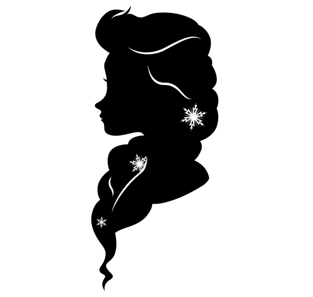 Профиль принцессы силуэт