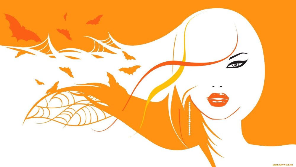 Силуэт девушки с волосами