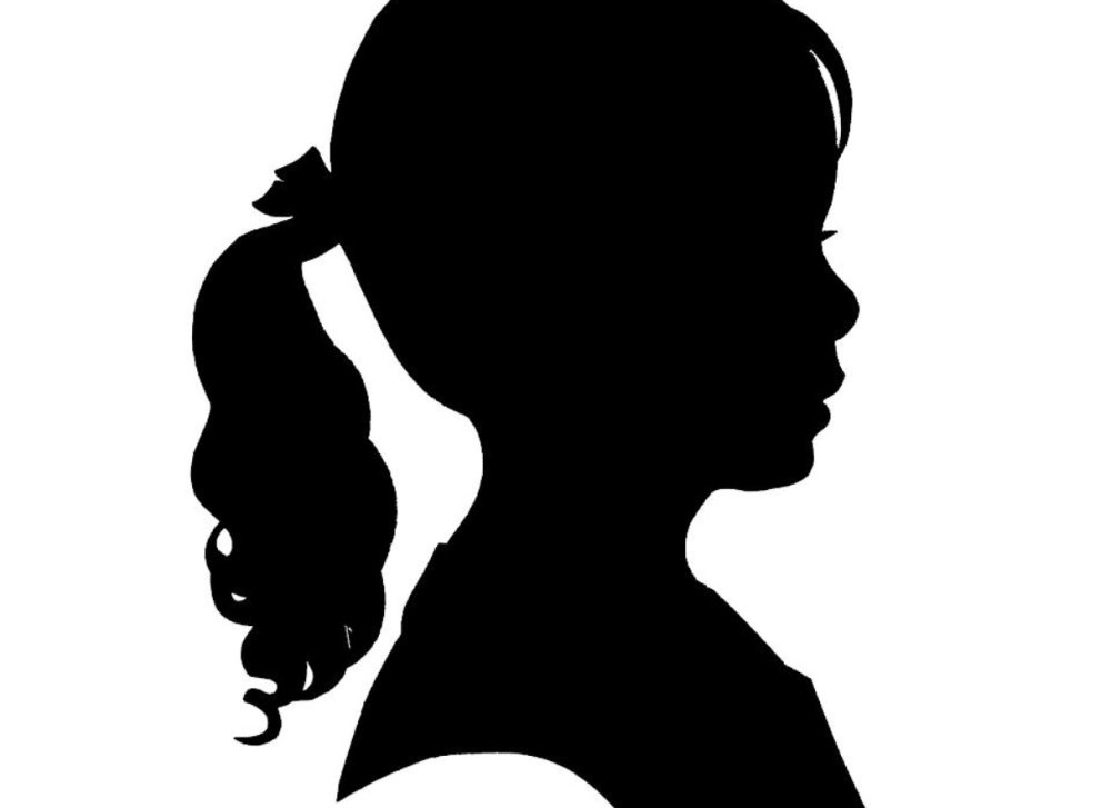Силуэт головы девушки