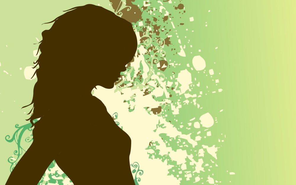 Красивый женский силуэт