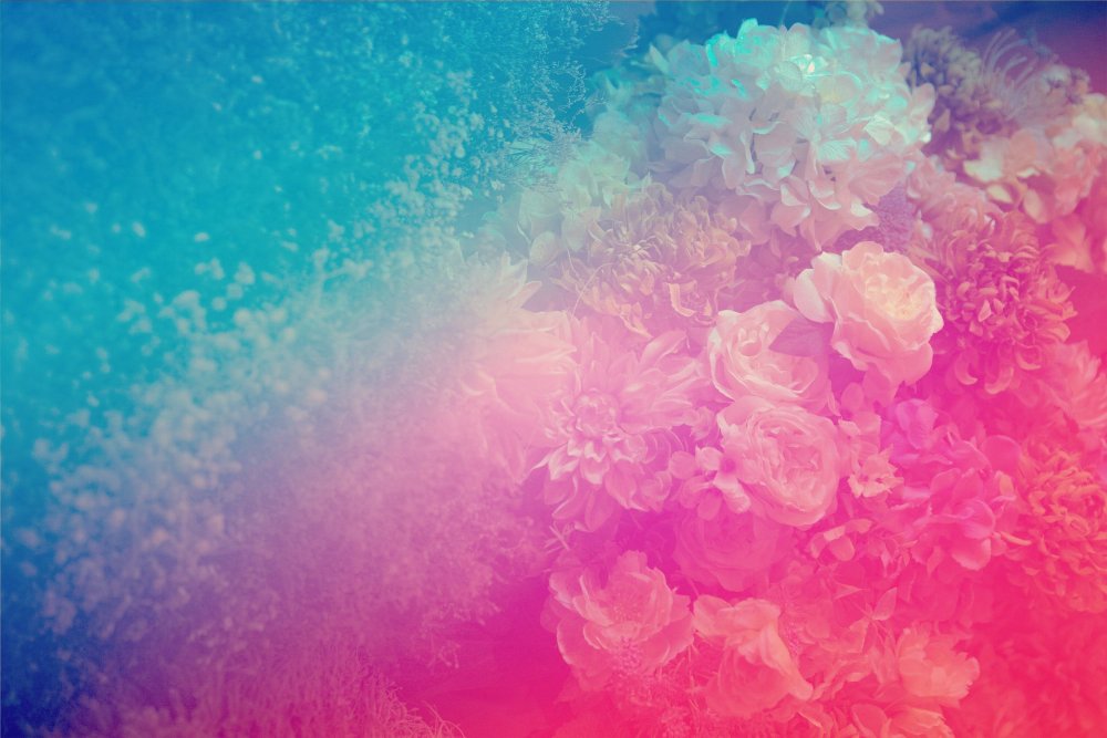 Розово бирюзовый фон
