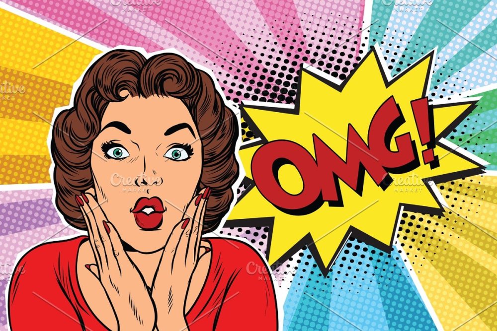 Поп арт девушка