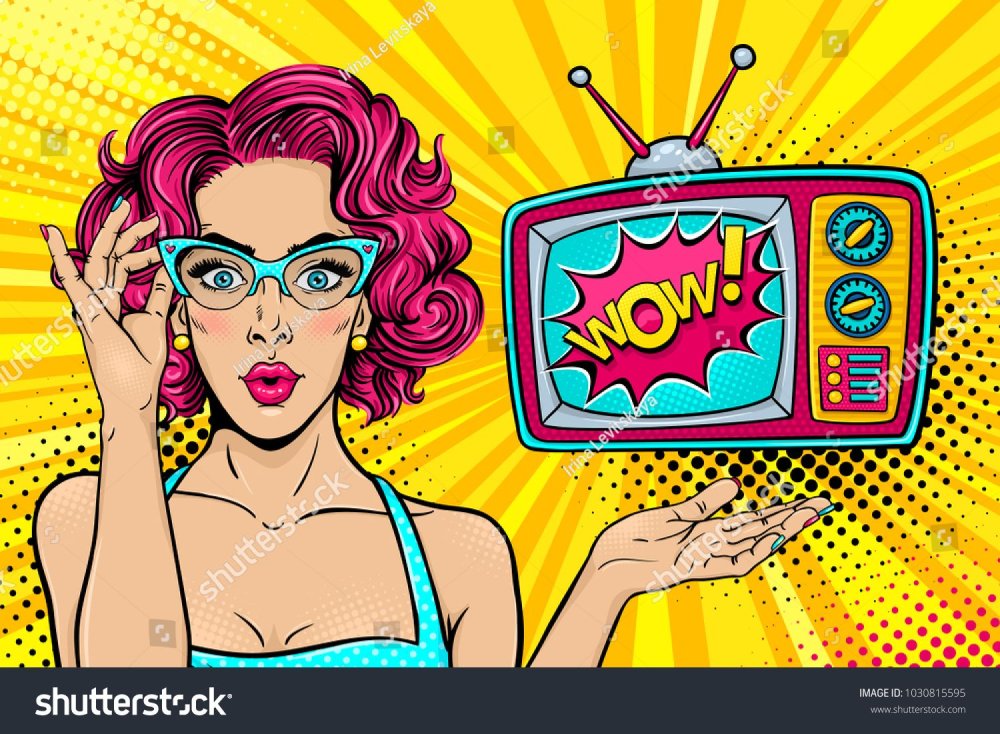 Телевизор в стиле комиксов
