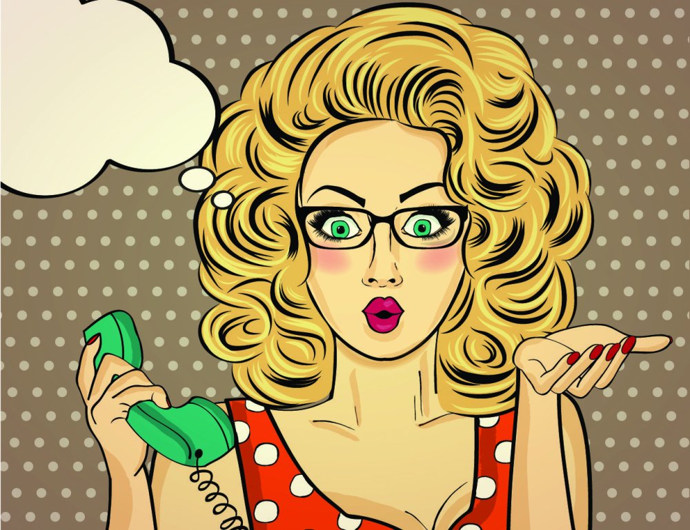 Поп арт девушка с прической