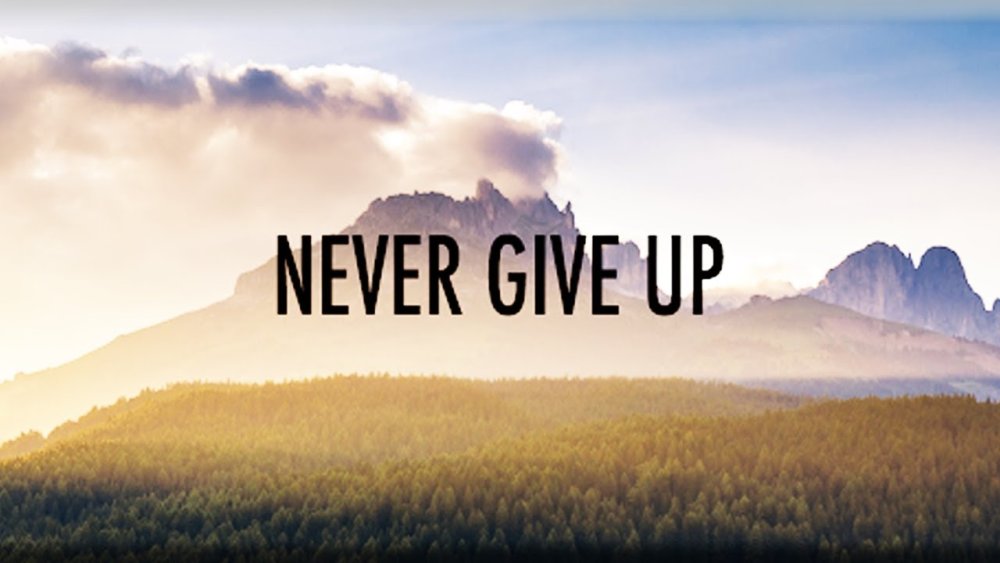 Never give up