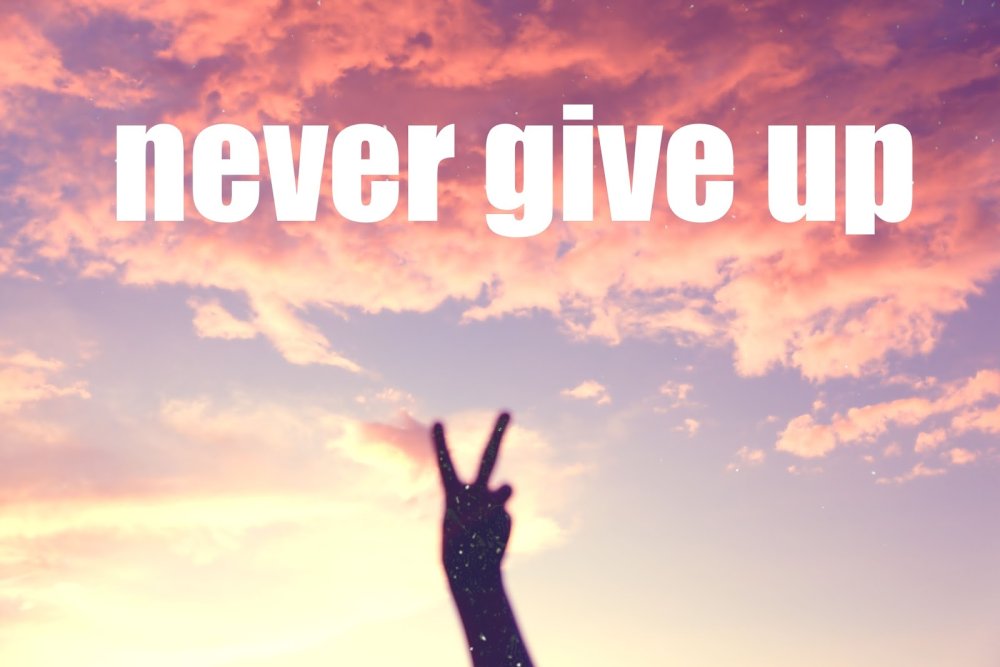 Never give up