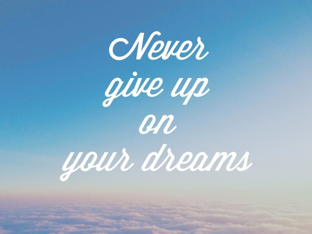 Never give up на рабочий стол