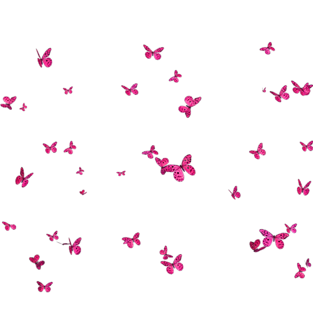 Мелкие бабочки на прозрачном фоне