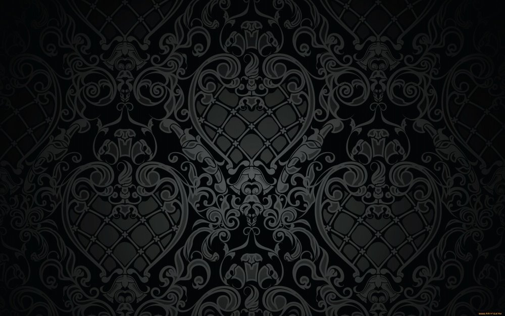 Черный фон с узорами