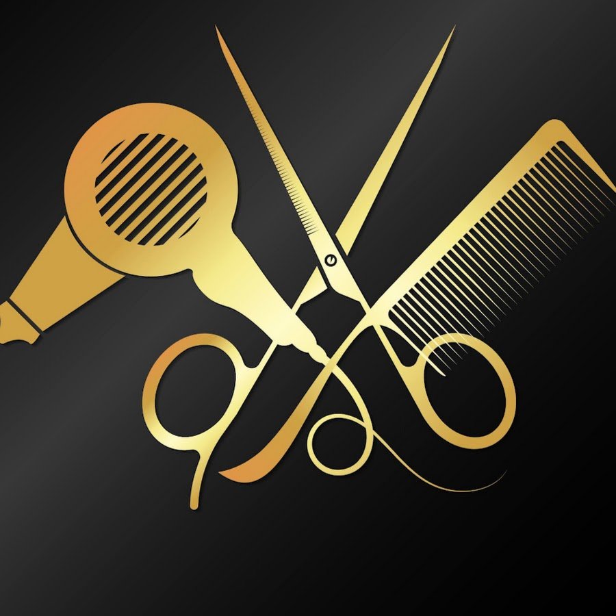 Логотип ножницы и расческа