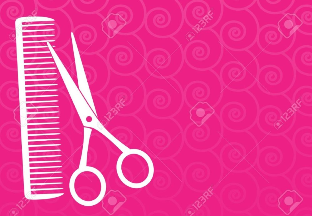 Визитки парикмахера с ножницами