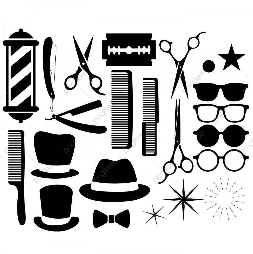 Парикмахерские инструменты иконки