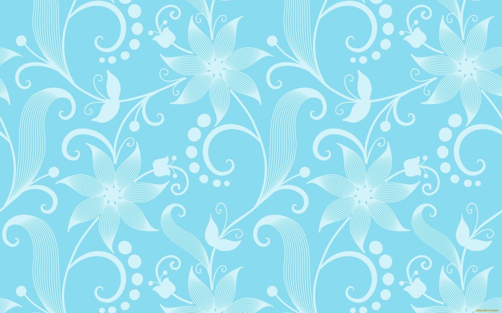 Голубой фон с узорами